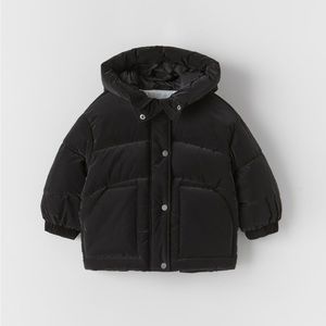 Zara Kids Sorona DuPont Unisex Toddler Black Puffer Coat